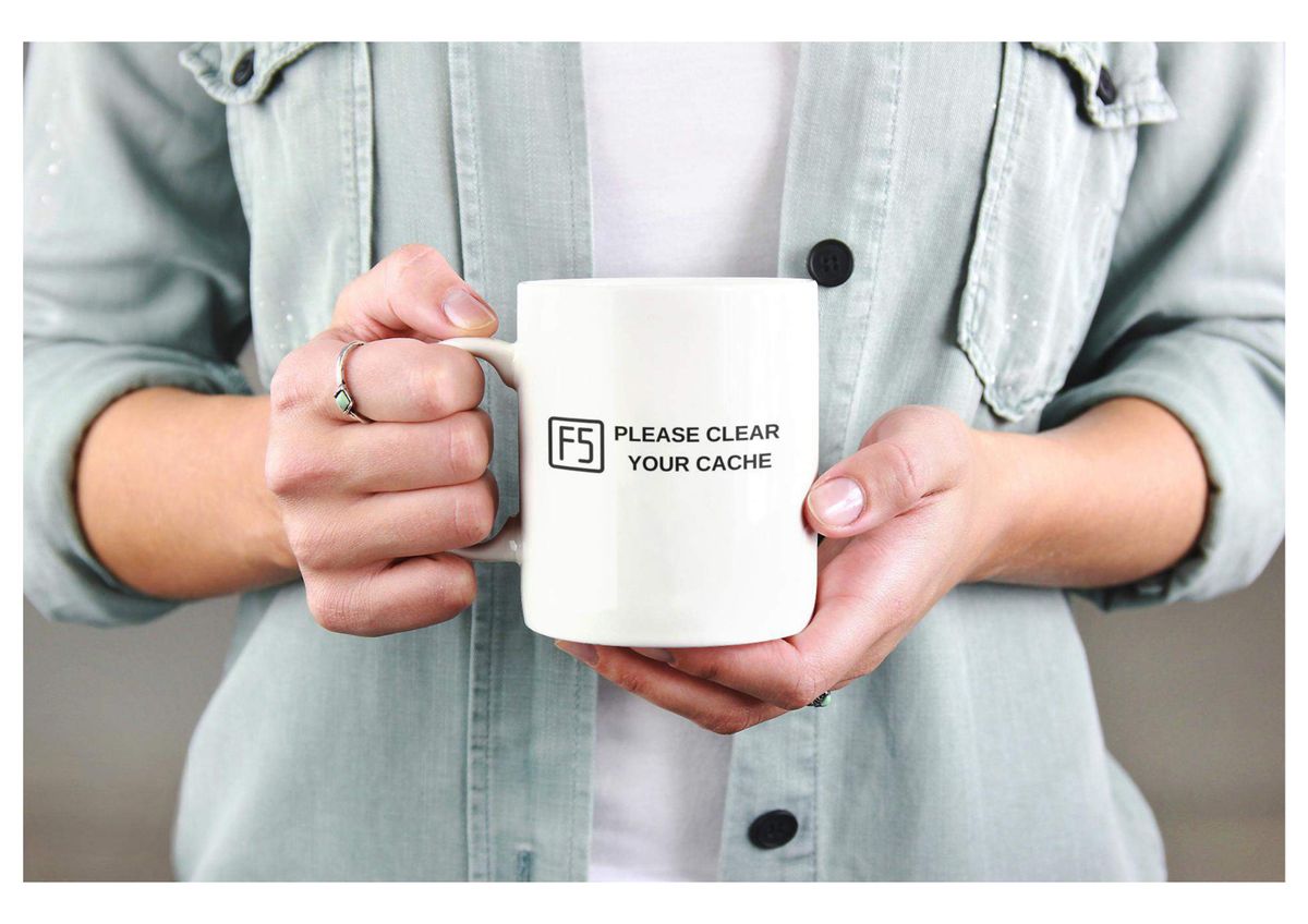 Nome do produto: Caneca | Please Clear Your Cache