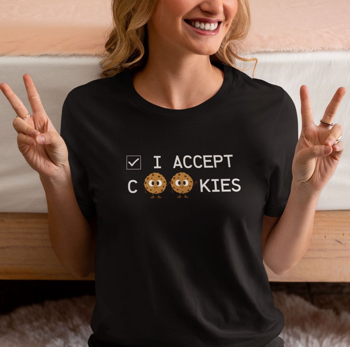 Nome do produto: T-Shirt Unissex | I Accept Cookies