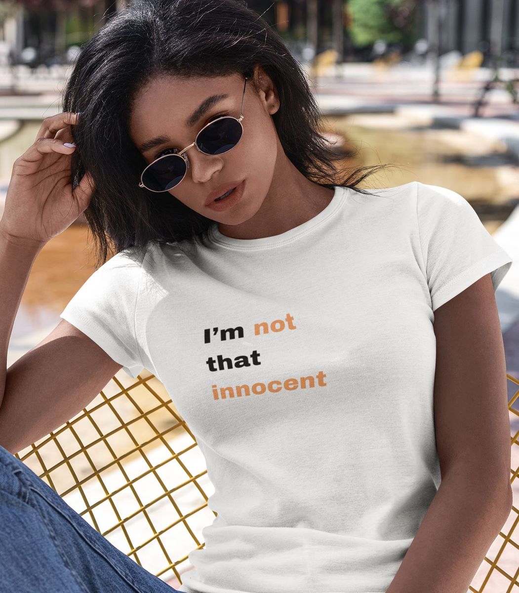 Nome do produto: Camiseta Baby Long Feminina | I\'m not Innocent