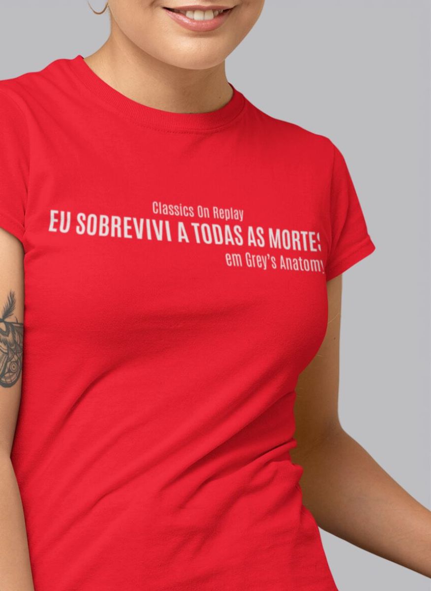 Nome do produto: T-Shirt Unissex | Eu sobrevivi a todas as mortes em Grey\'s Anatomy