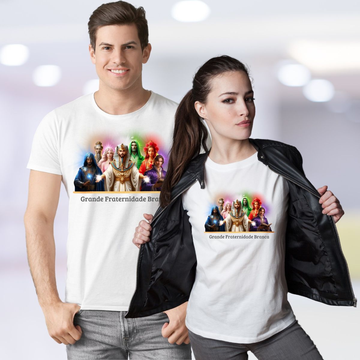 Nome do produto: CAMISETA UNISSEX T-SHIRT QUALITY - COLEÇÃO 7 RAIOS - MESTRES ASCENSIONADOS