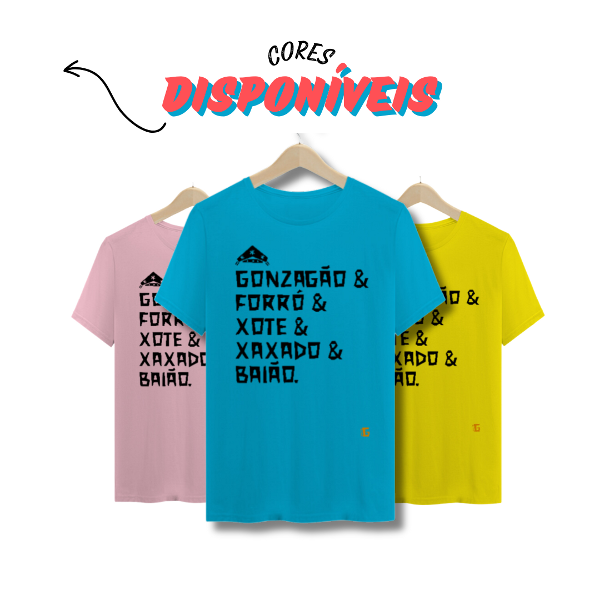 Nome do produto: Camisa Masc. Gonzagão & Forró - Colors/Preto