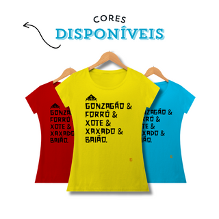 Camisa Fem. Gonzagão & Forró - Colors/Preto