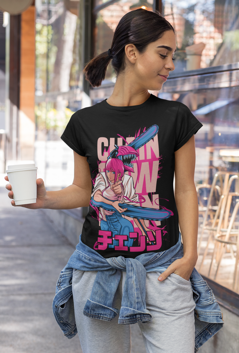 Nome do produto: CAMISETA FEMININA ANIME DIVERSOS MD02