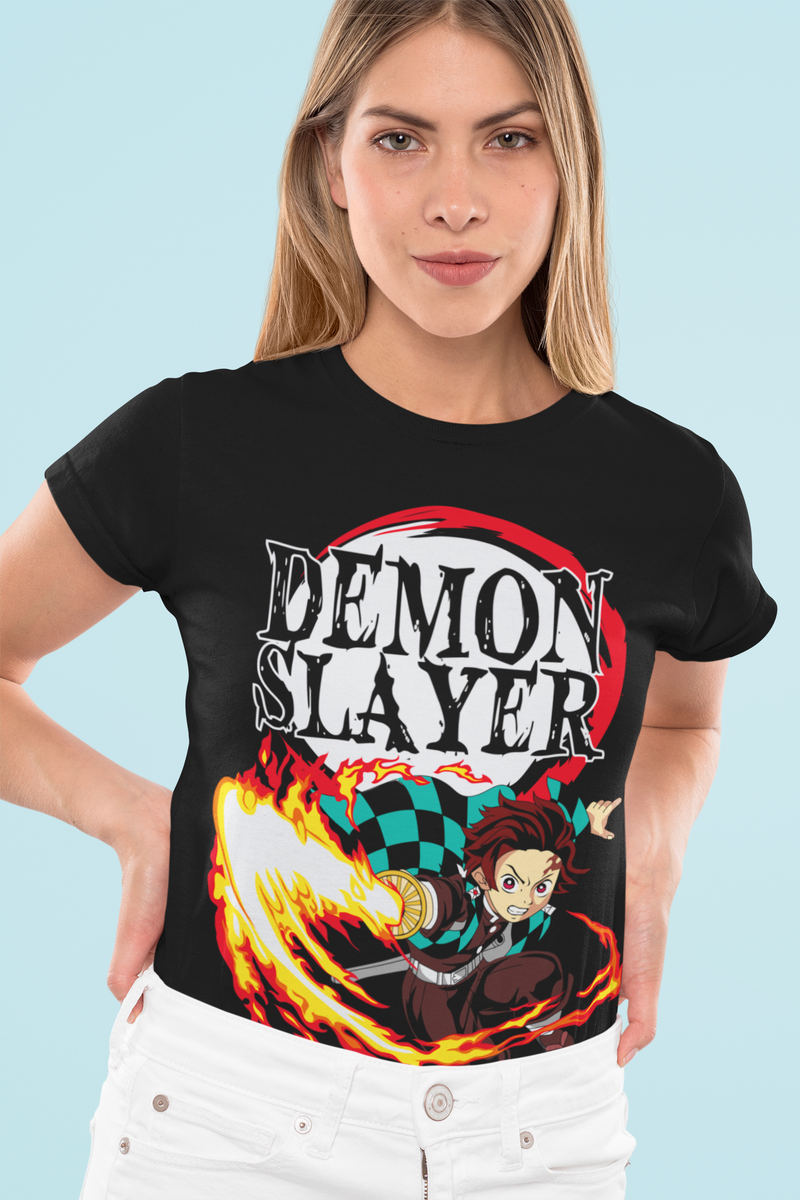 Nome do produto: CAMISETA FEMININA DEMONS SLAYER MD02