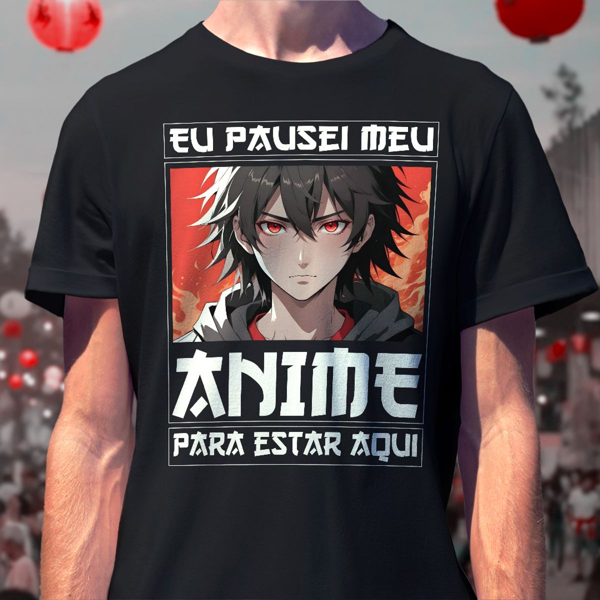 Nome do produto: Camiseta Eu Pausei Meu Anime Para Estar Aqui