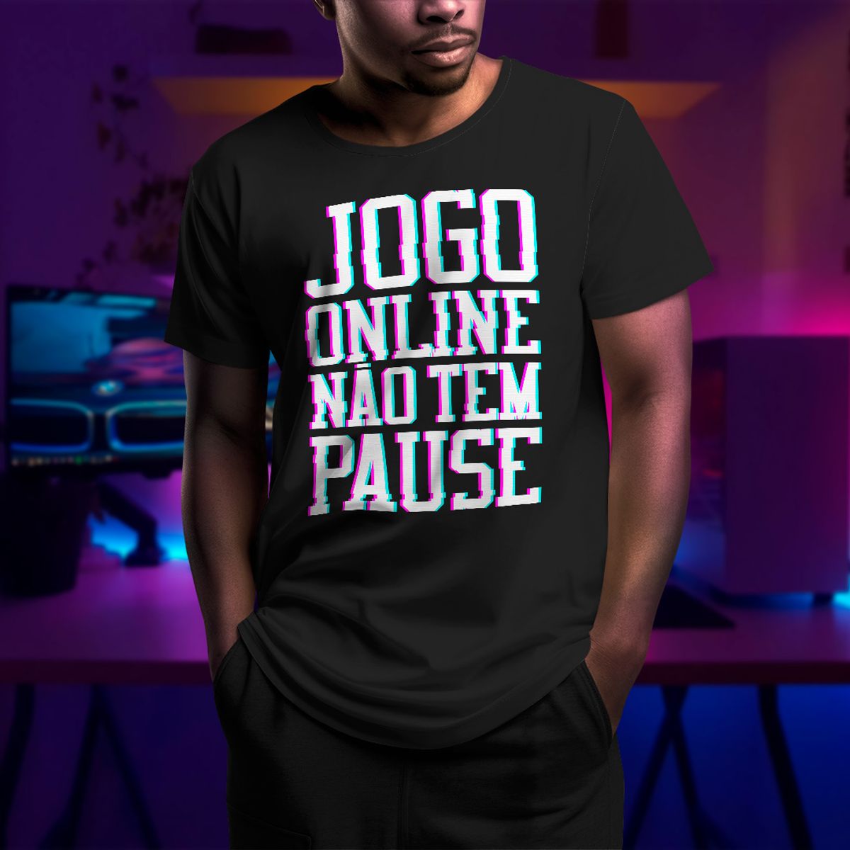 Nome do produto: Camiseta Jogo Online Não Tem Pause