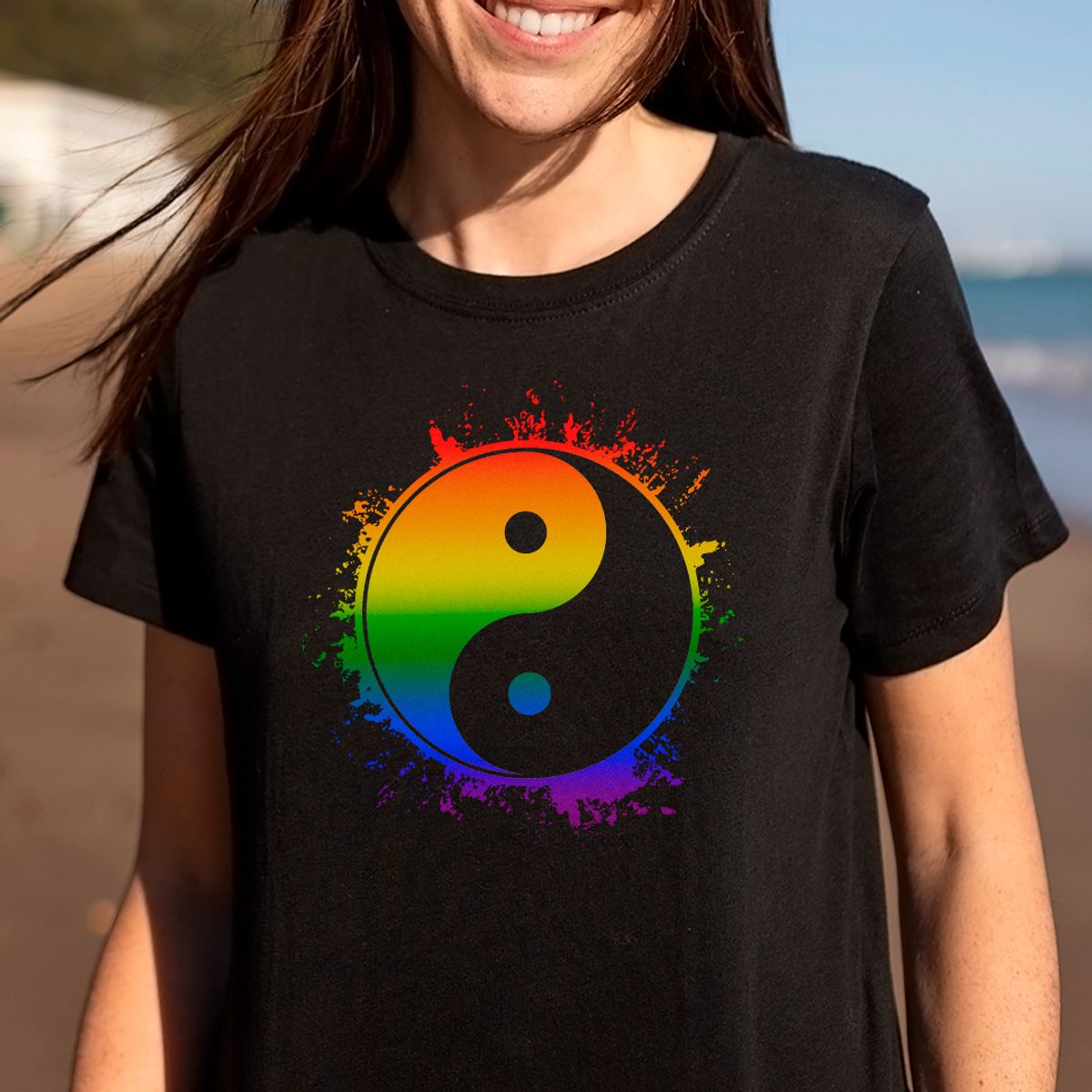 Nome do produto: Camiseta Yin Yang Pride