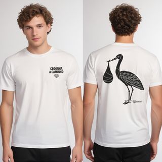 Nome do produtoCegonha a caminho | t-shirt