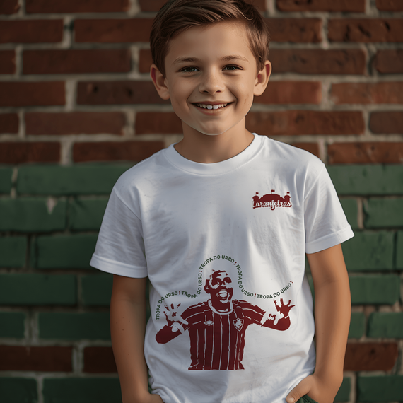 Camiseta Infantil John Kennedy - Estampa grená