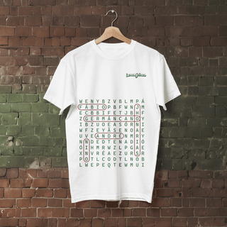 Camiseta Caça-palavras Elenco 2023 - Estampa verde