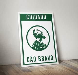 Poster do Felipe Melo: Cuidado com cão brabo. - verde