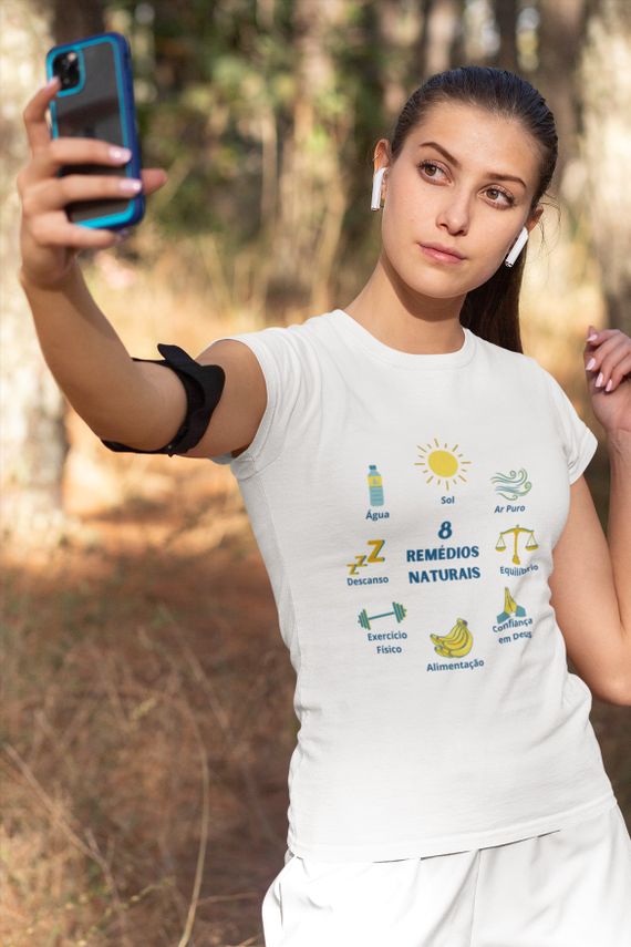 CAMISETA FEMININA 8 REMÉDIOS NATURAIS