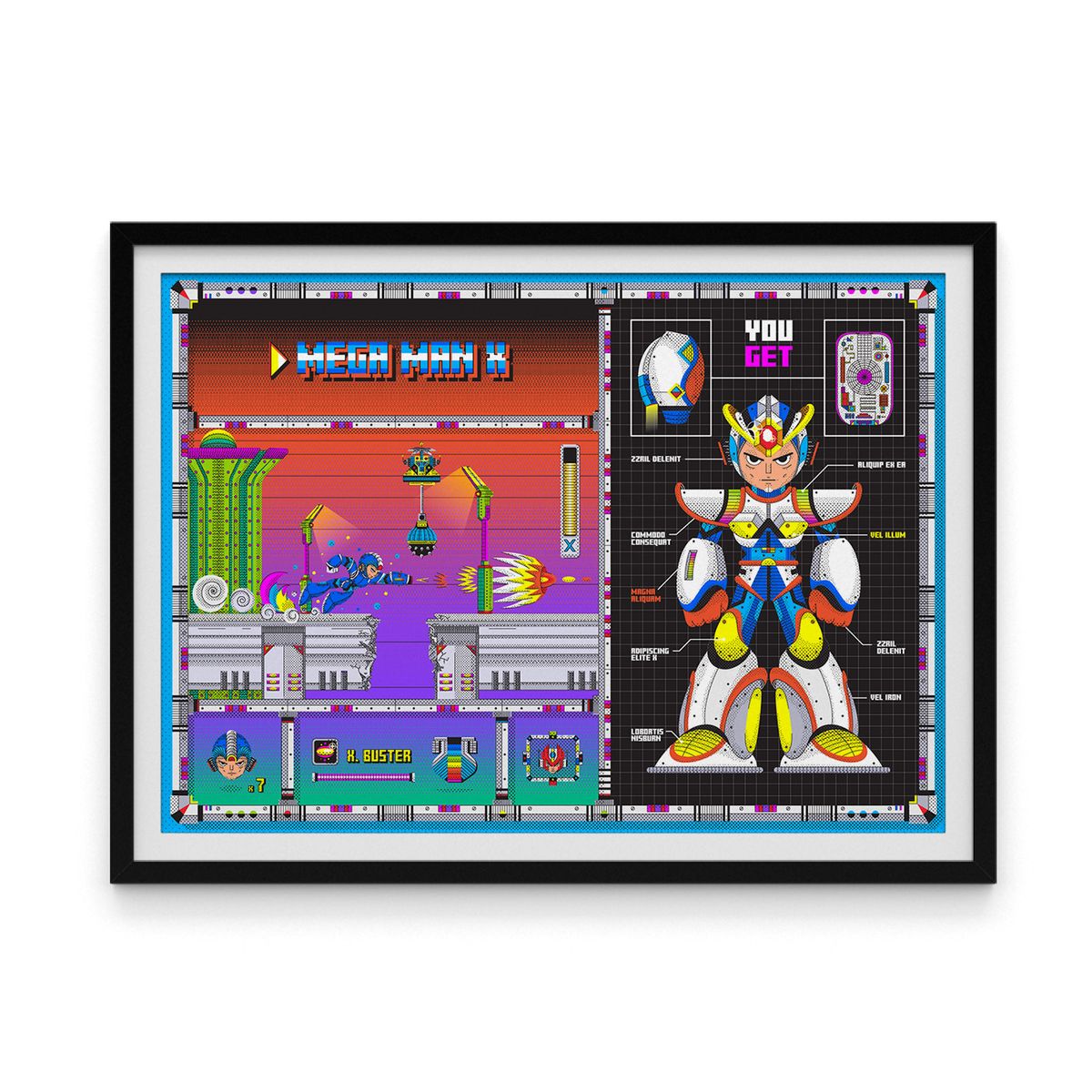 Nome do produto: Poster Fan Art Mega-Man X