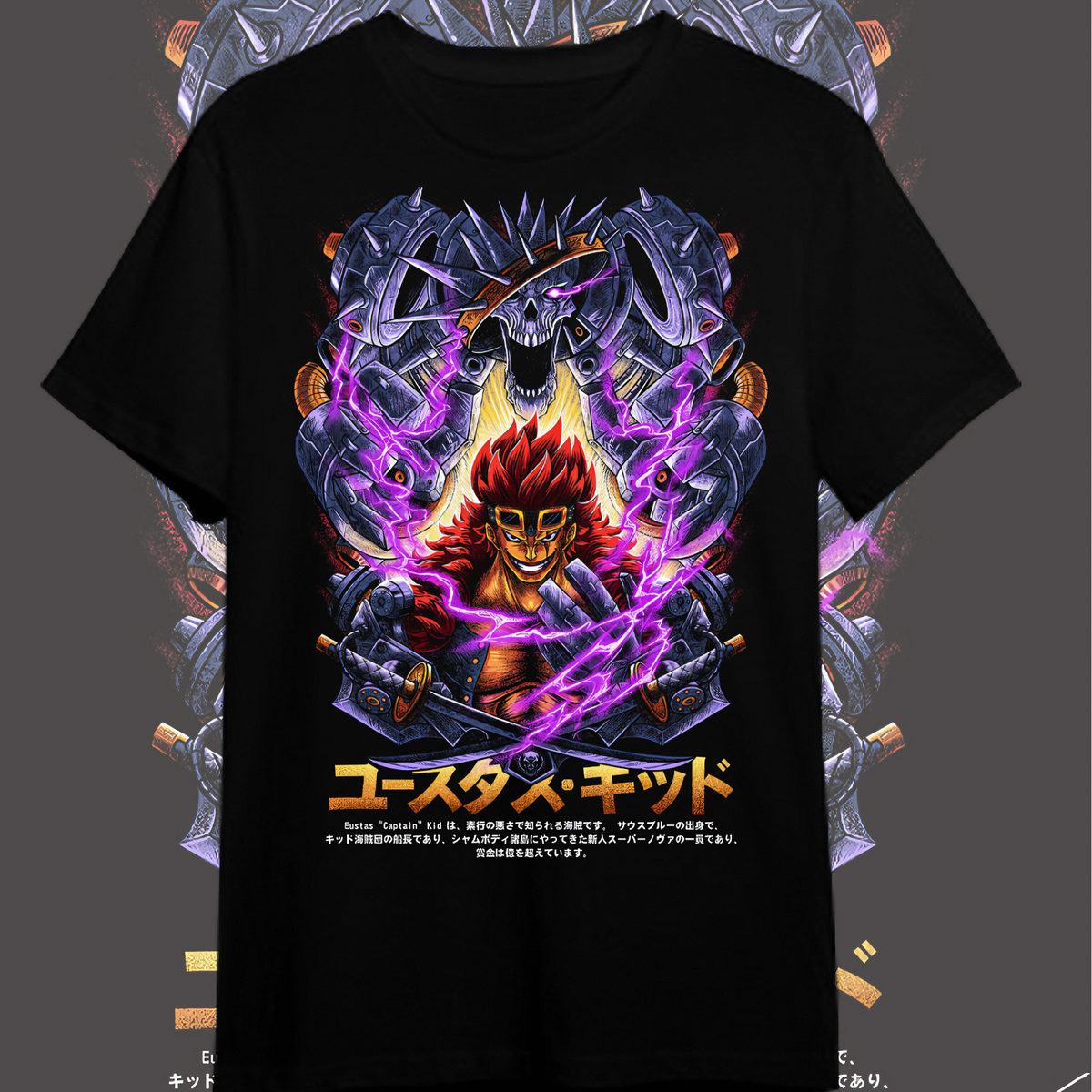 Nome do produto: T-shirt Premium One Piece Eustass Kid