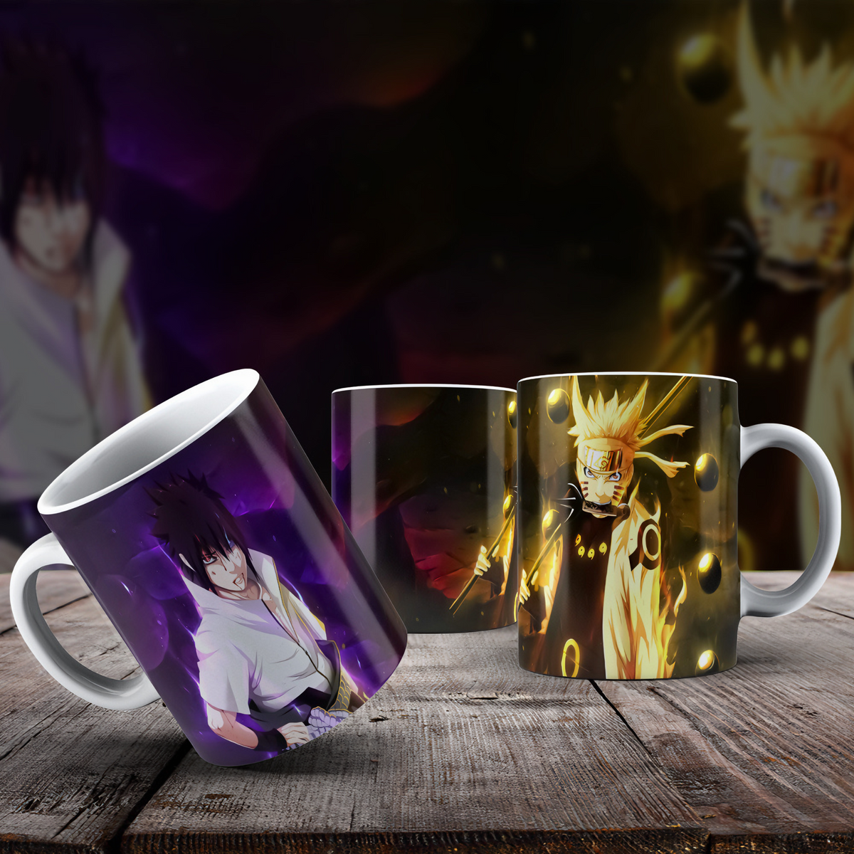 Nome do produto: Caneca Naruto x Sasuke