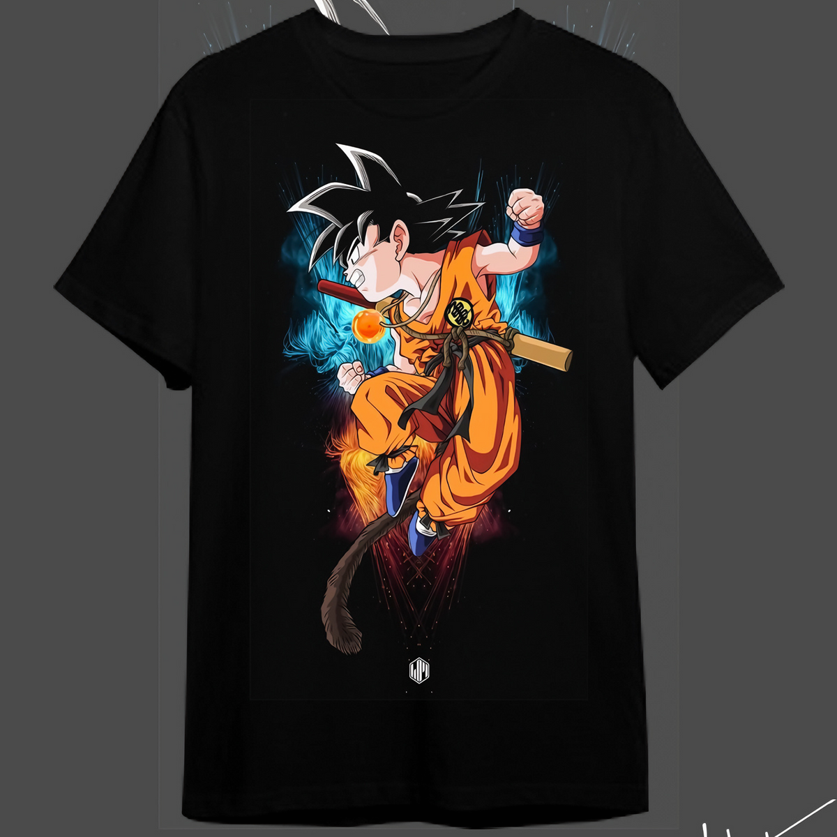 Nome do produto: T-shirt Premium DB Kid Goku