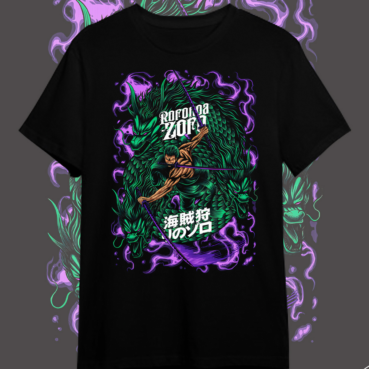 Nome do produto: T-shirt Premium One Piece Zoro