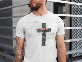 Nome do produtoCamisa - God - Jesus Cristo - Camiseta - Unissex - Premium (Cor Branca)