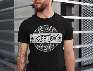 Camisa - Jesus Cristo - Camiseta - Unissex - Premium  (Cor Preta)
