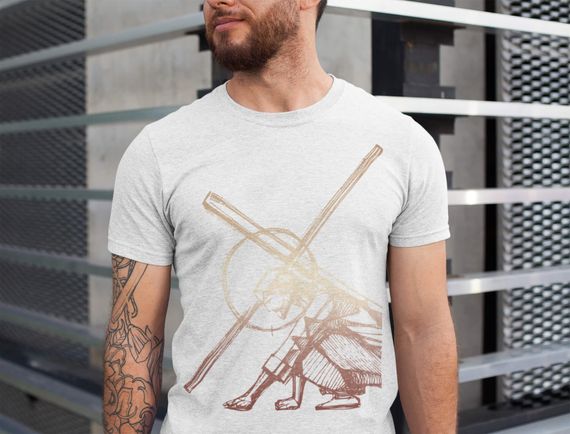 Camisa - A Redenção - Jesus Cristo - Camiseta - Unissex - Premium (Cor Branca)