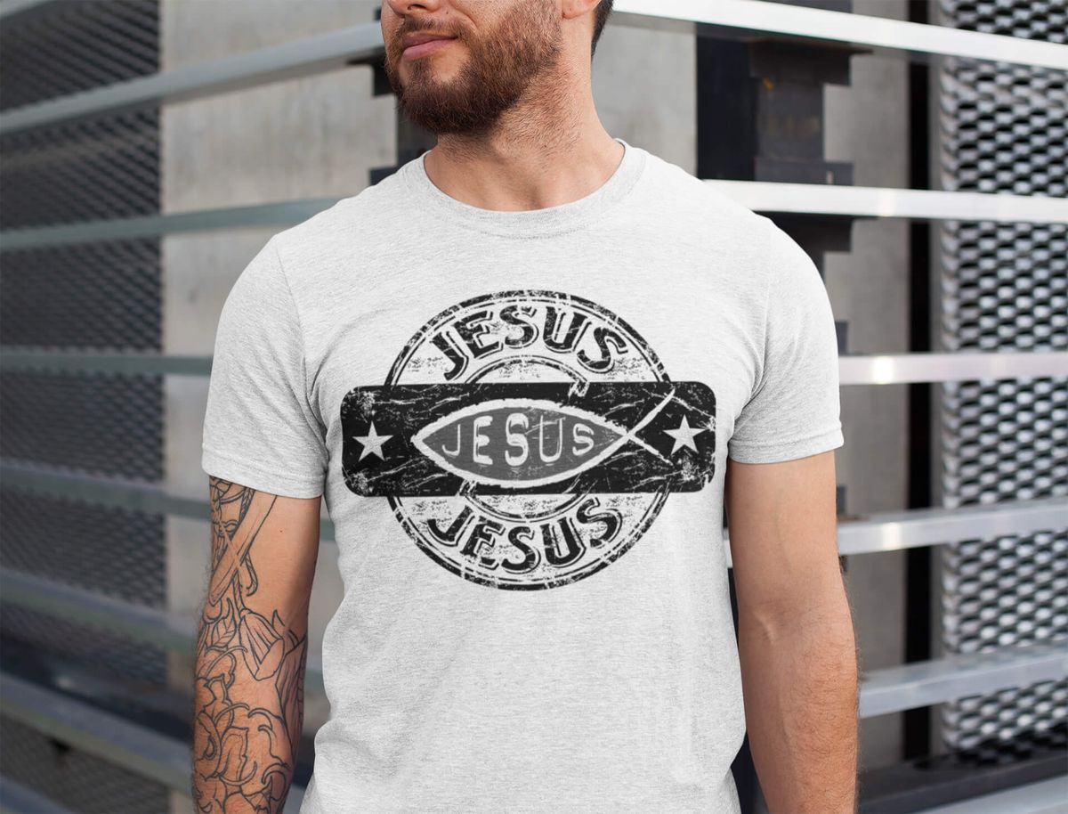 Nome do produto: Camisa - Jesus Cristo - Camiseta - Unissex - Premium  (Cor Branca)