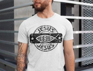 Camisa - Jesus Cristo - Camiseta - Unisex - Premium  (Cor Branca)