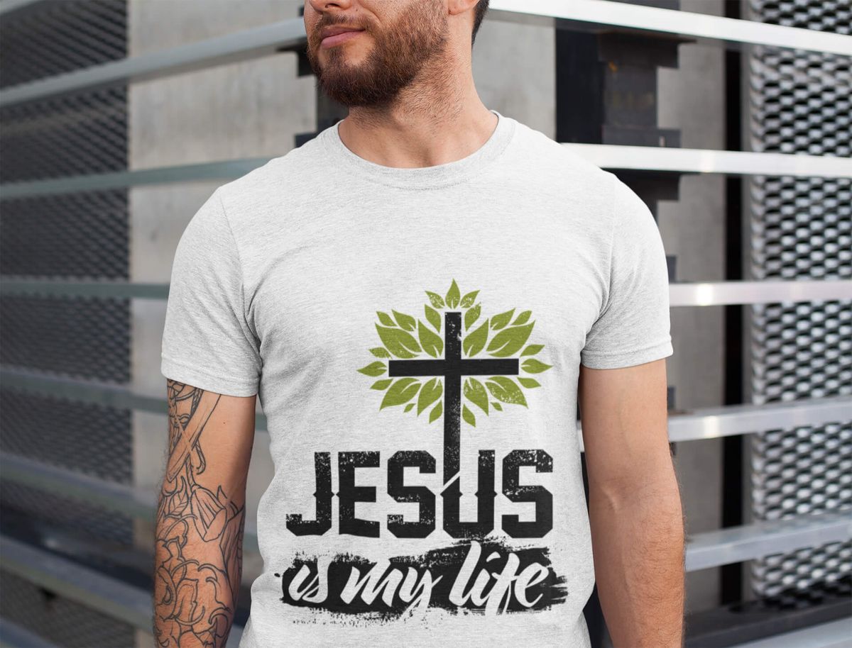 Nome do produto: Camisa - Jesus is my life - Jesus Cristo - Camiseta - Unissex - Premium (Cor Branca)