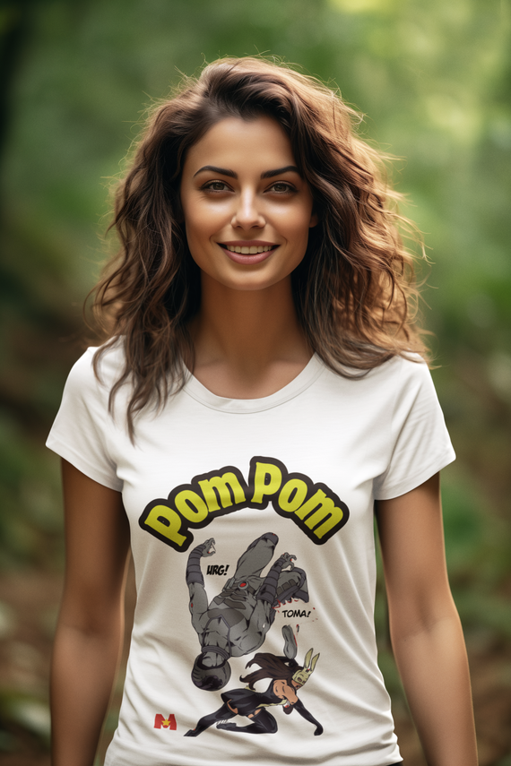 camiseta Pom Pom A Super Heroina de canela 