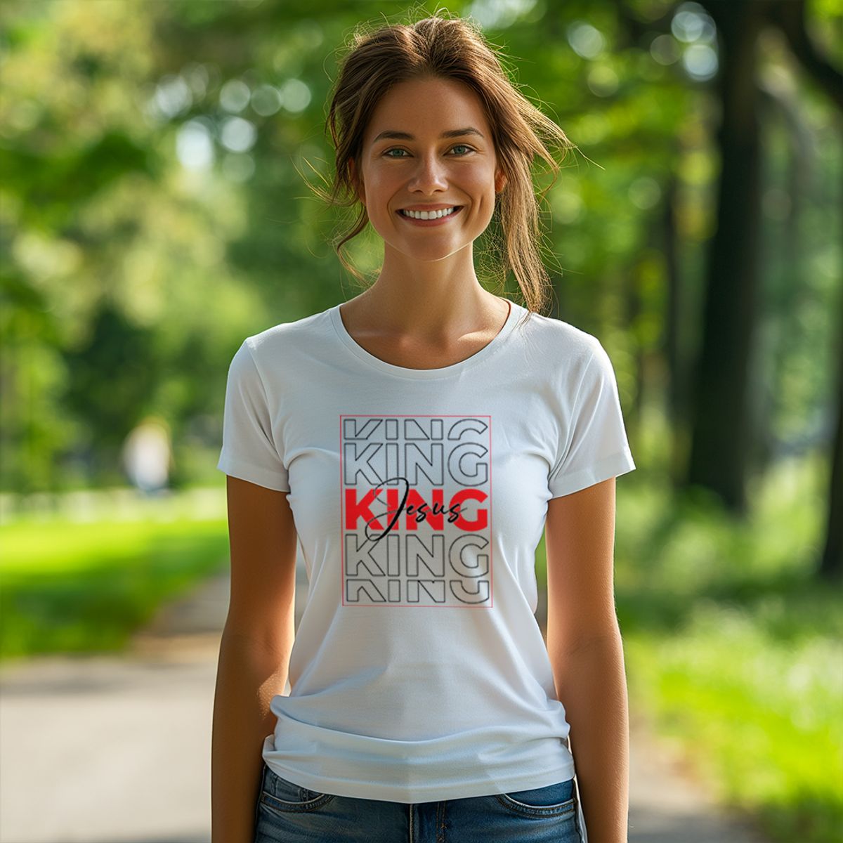 Nome do produto: Camisa King Jesus - Feminina