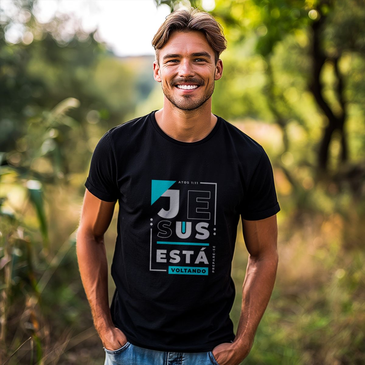 Nome do produto: Camisa Jesus está Voltando - Masculina