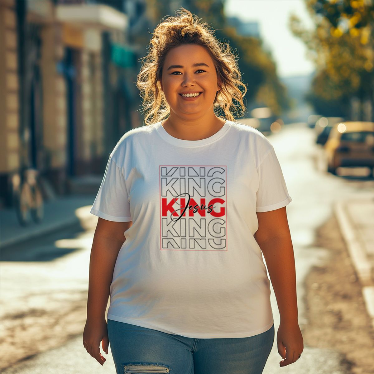 Nome do produto: Camisa King Jesus - Plus Size Unisex