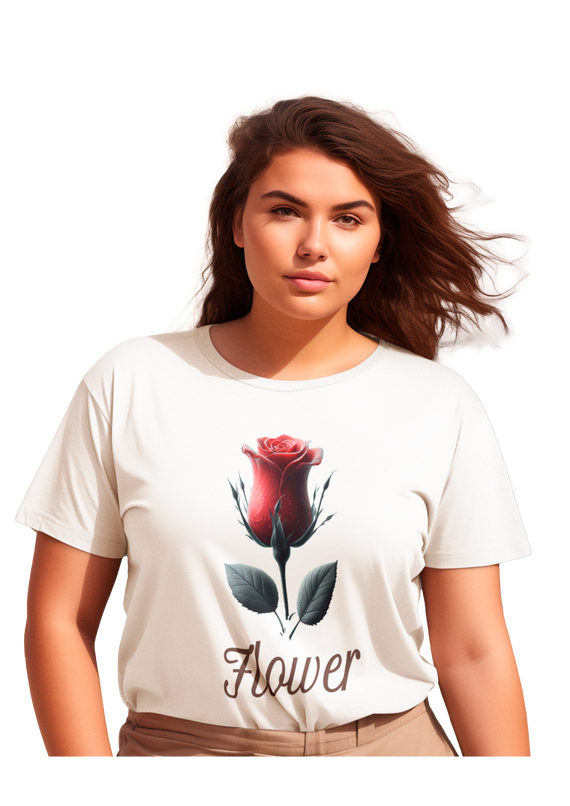 Camiseta Flower - Botão de Rosa