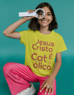 Nome do produtoCamiseta Infantil 10 a 14 anos Jesus Cristo é Católico