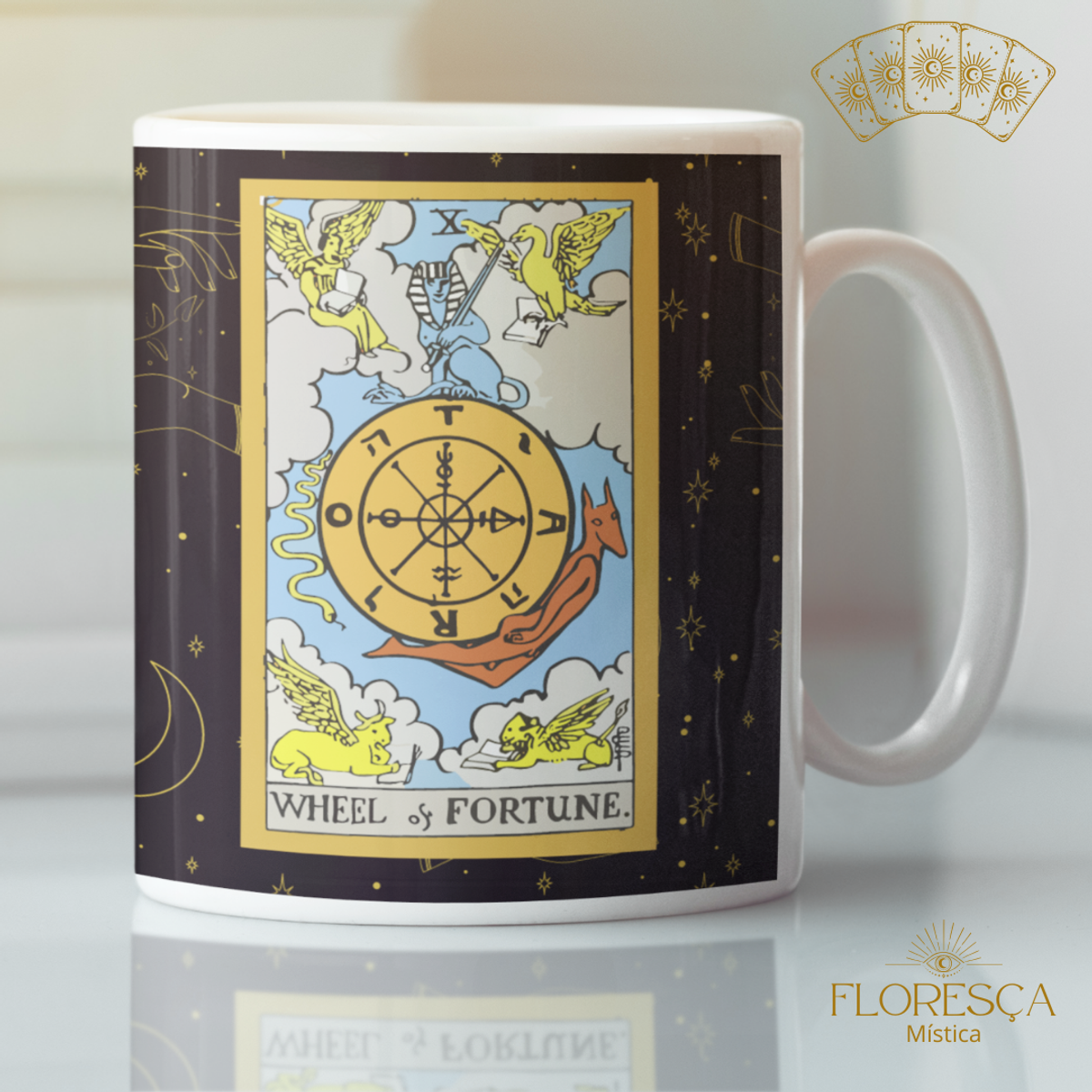 Nome do produto: Coleção 22 Arcanos do Tarot Black - A Roda da Fortuna