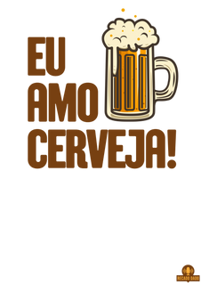 Nome do produtoCamiseta com a frase Eu Amo Cerveja e imagem de uma bela caneca de Chopp.