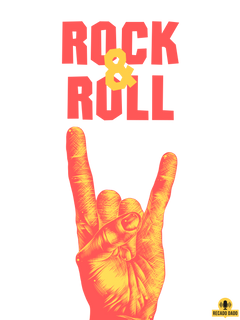 Nome do produtoCamiseta feminina de Rock & Roll com estampa de mão 