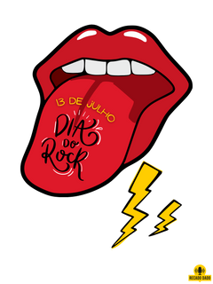 Nome do produtoCamiseta feminina para o Dia do Rock com estampa de boca com língua pra fora tipo Rolling Stones.