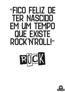 Nome do produtoCamiseta de rock com frase 