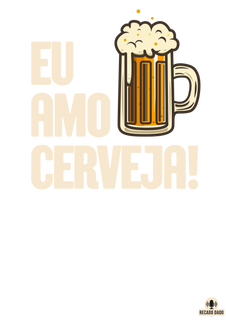 Nome do produtoCamiseta com a frase Eu Amo Cerveja e imagem de uma bela caneca de Chopp.