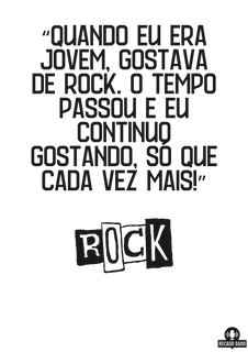 Nome do produtoCamiseta de rock com frase 