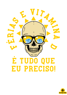 Nome do produtoCamiseta com estampa de caveira e frase divertida 