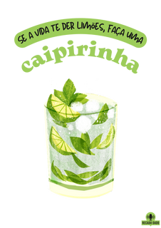 Nome do produtoCamiseta de barman com estampa do tradicional drink brasileiro: caipirinha, e frase 