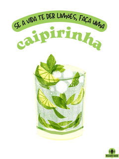 Nome do produtoCamiseta feminina de barman com estampa do tradicional drink brasileiro: caipirinha, e frase 