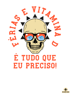 Nome do produtoCamiseta com estampa de caveira e frase divertida 