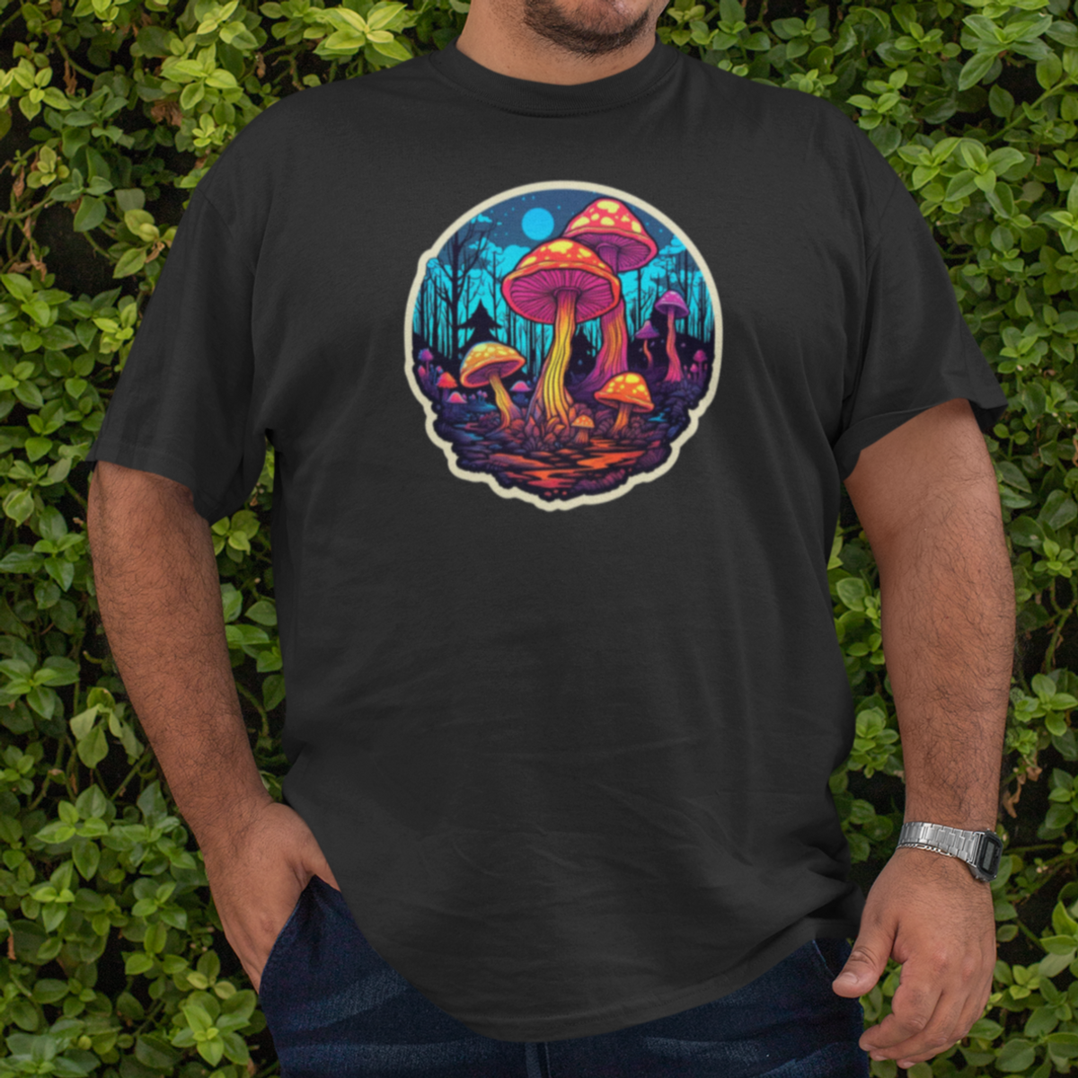 Nome do produto: Camiseta Unissex Plus Size Magic Mushroom