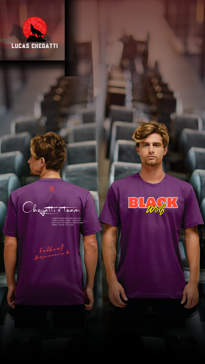 Nome do produto: Camiseta Vintage Black Wolf - Team Chegatti