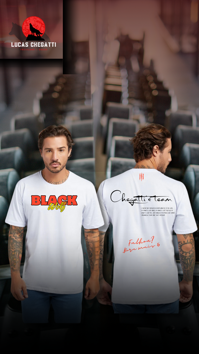 Nome do produto: Camiseta Vintage Black Wolf - Team Chegatti