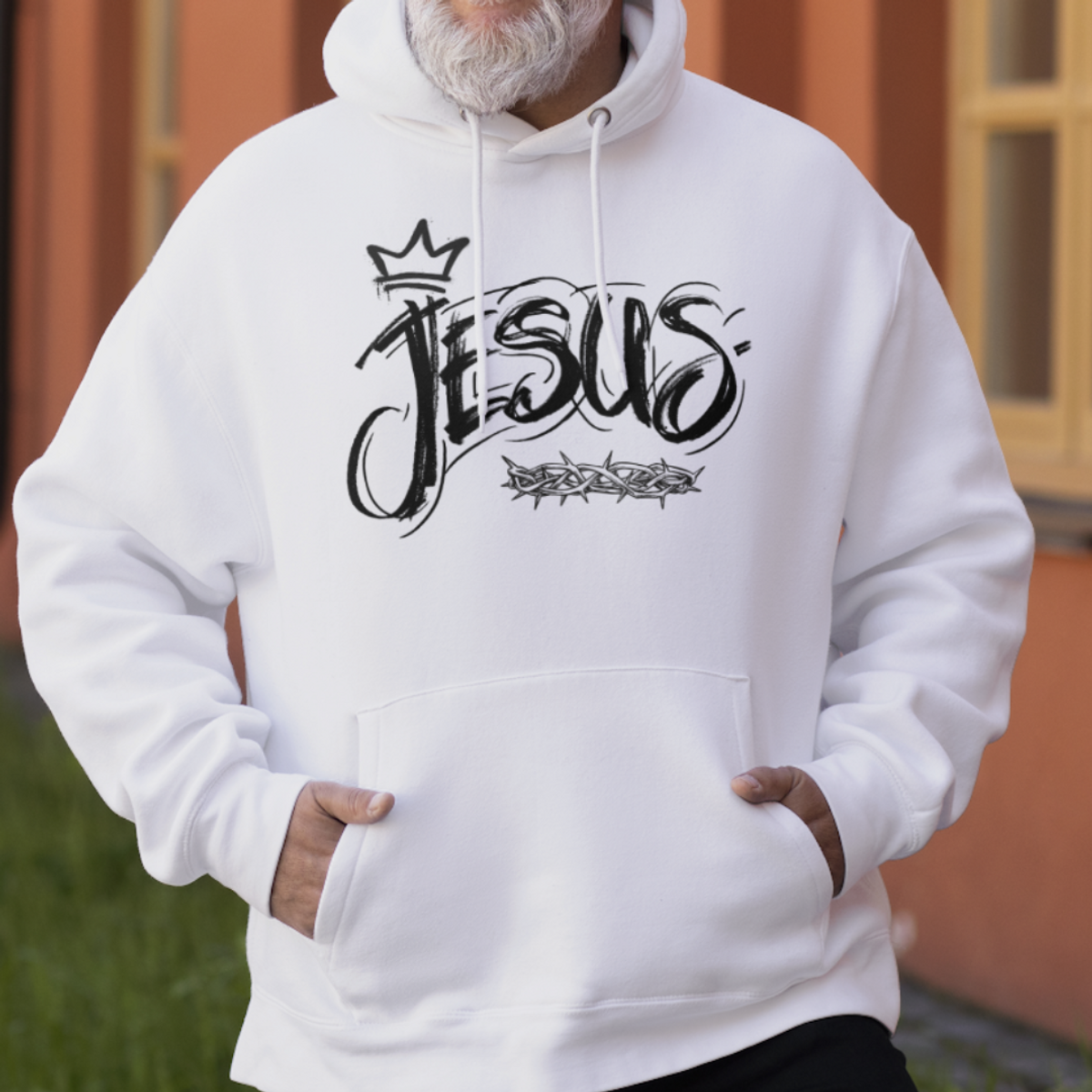 Nome do produto: Moletom Canguru - Jesus do Calvário à Glória