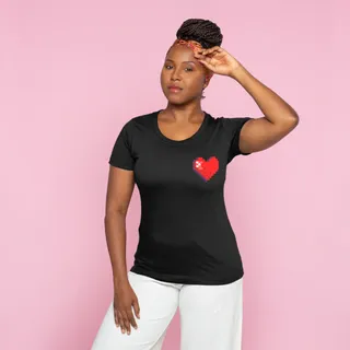 Camiseta Pixel Heart (Feminina)